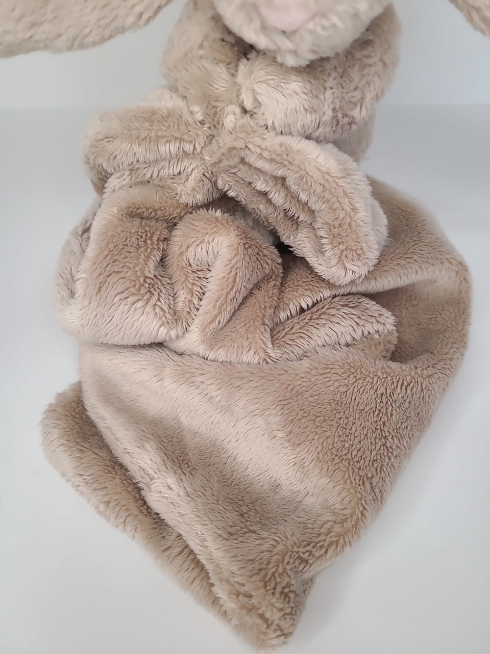 Jellycat London Brown Bashful Bunny Rabbit Security Blanket Plush Lovey - Picture 4 of 10